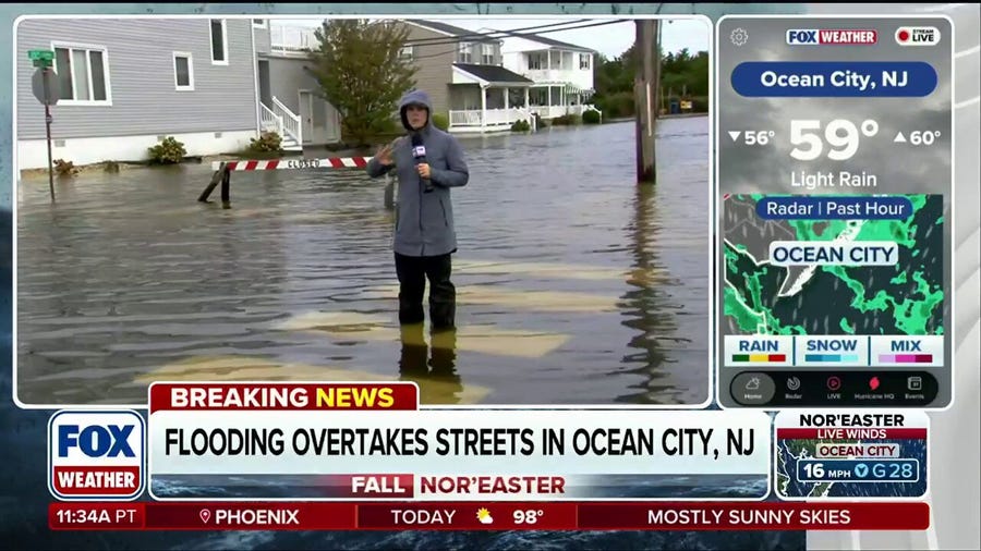 Flooding overtakes Ocean City, New Jersey