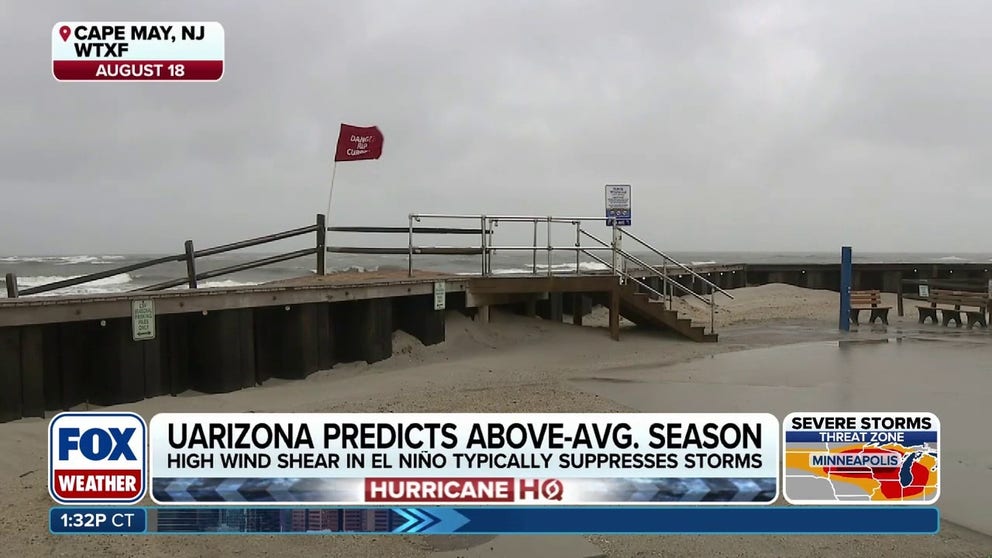 Researchers from the University of Arizona are predicting a busy hurricane season in the Atlantic basin. University researcher Kyle Davis joins FOX Weather to discuss their findings and why they differ from other predictions.