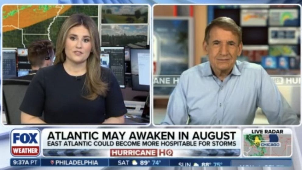 There are no signs of any tropical development well into August, but there are early signs that the eastern Atlantic might become more hospitable to disturbances moving off Africa around the middle of the month. FOX Weather Hurricane Specialist Bryan Norcross joins FOX Weather with his exclusive analysis.