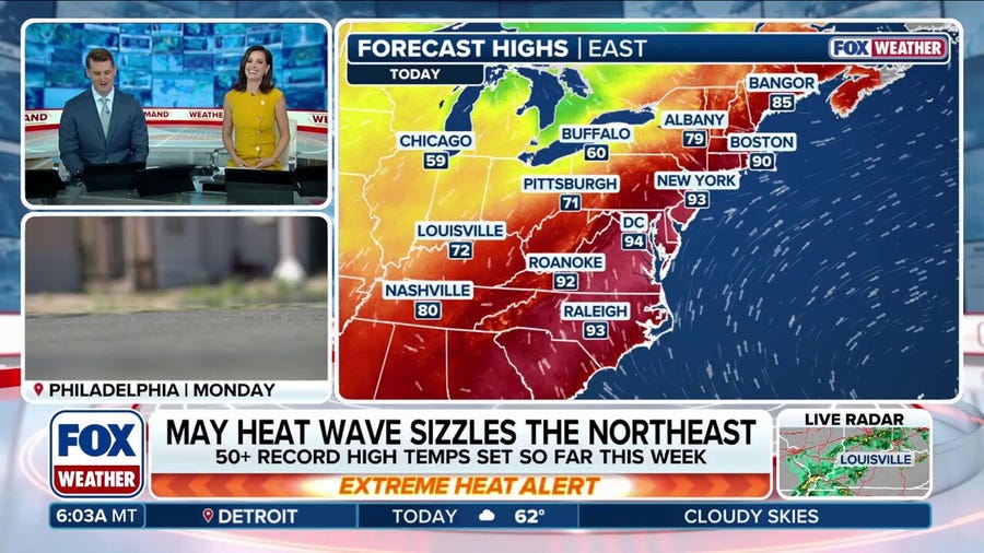 Final day of record heat wave across Eastern Seaboard
