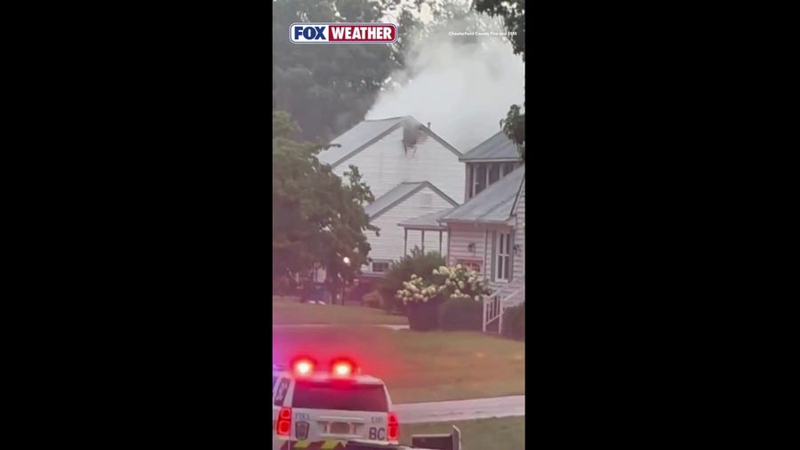 Home catches fire after being struck by lightning