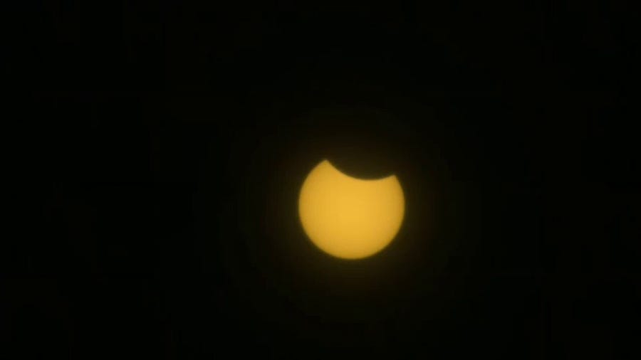 See it: Partial solar eclipse underway in Bangor, Maine