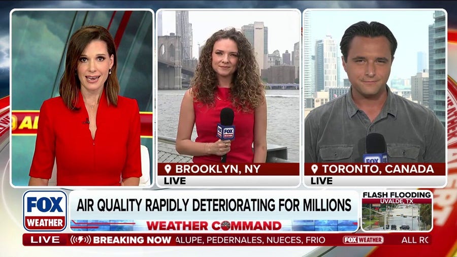 Air quality rapidly deteriorating for millions amid ongoing invasion of Canadian wildfire smoke
