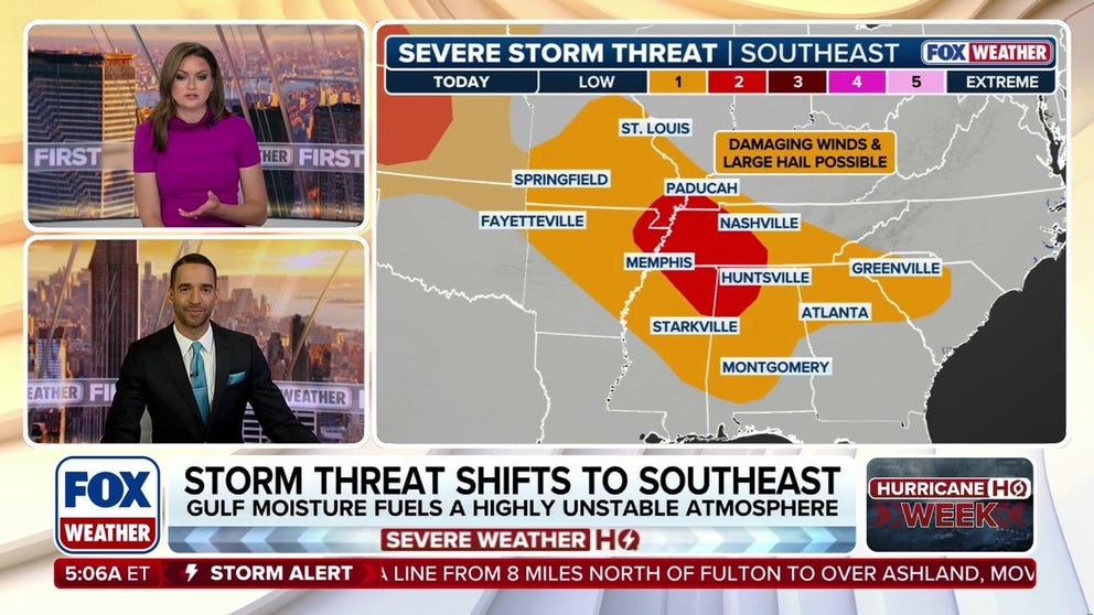 Damaging wind threat targets Tennessee Valley on Monday as severe ...