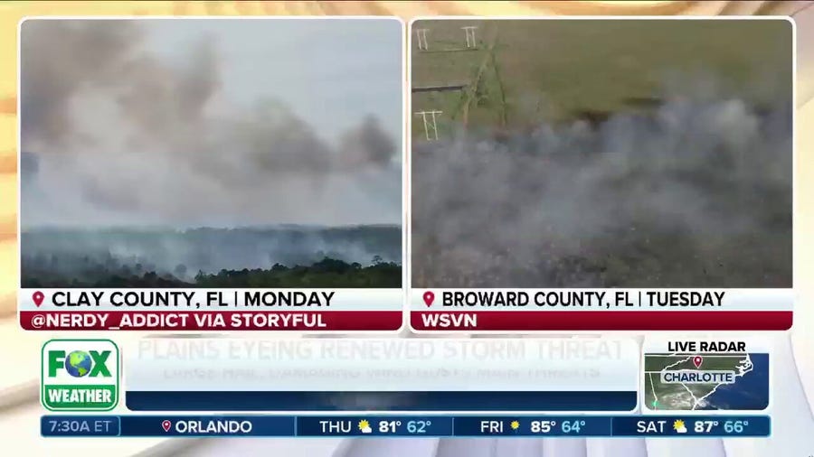 Wildfires explode across Florida with changing levels of containment 