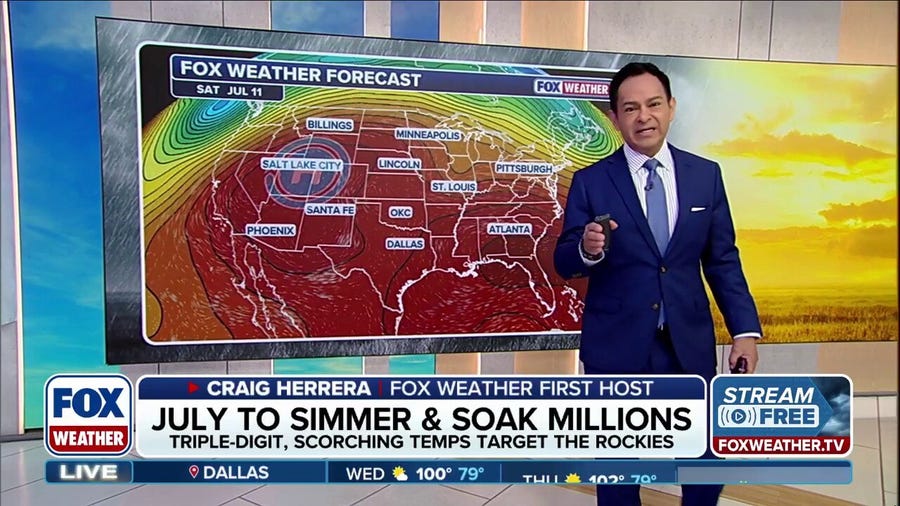July pattern flip to bring West heat, East storm chances