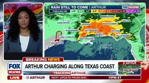 Tropical Storm Arthur’s center re-forms near Galveston, Texas