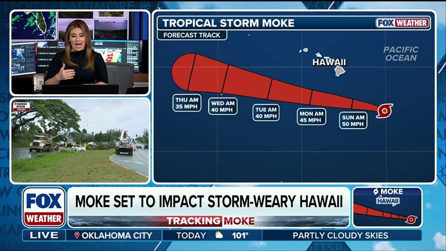 Moke expected to bring more heavy rain, winds to Hawaii amid Lala recovery
