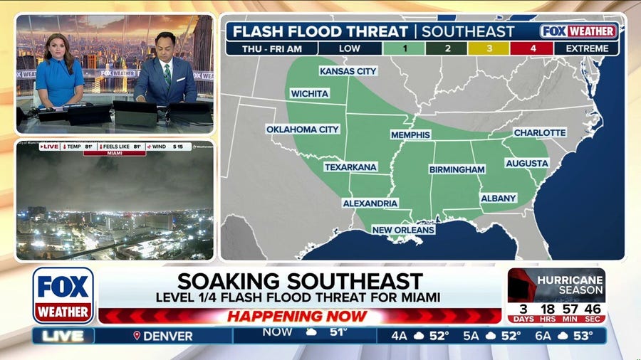 Flash flood threat renews across the Southeast as rain brings needed drought relief