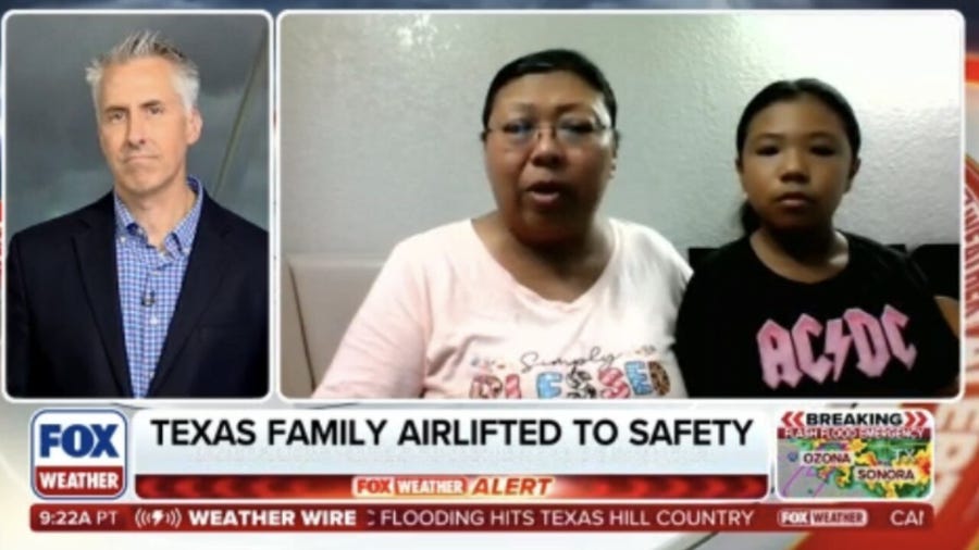 Family airlifted to safety after life-threatening flooding slammed South Texas