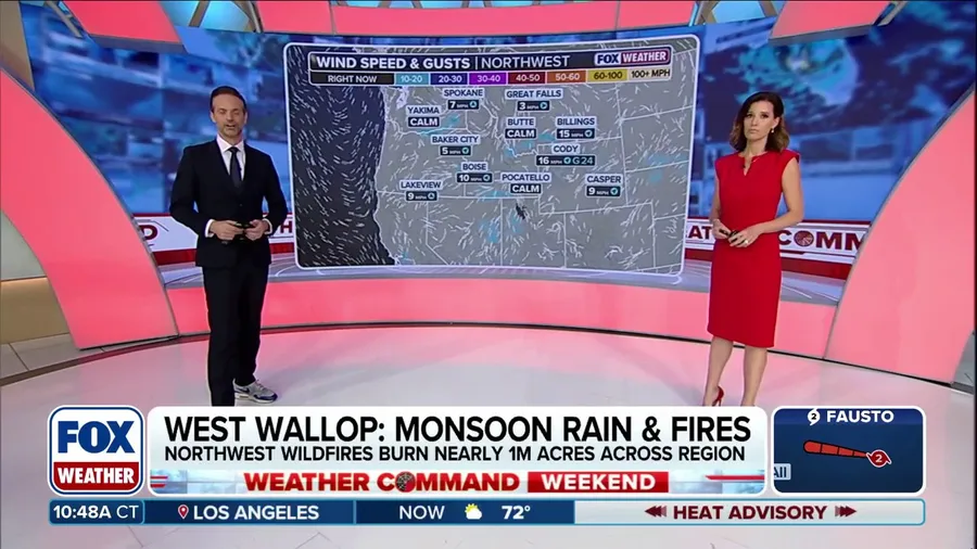 Flash flood and fire threat across the Northwest and Southwestern US