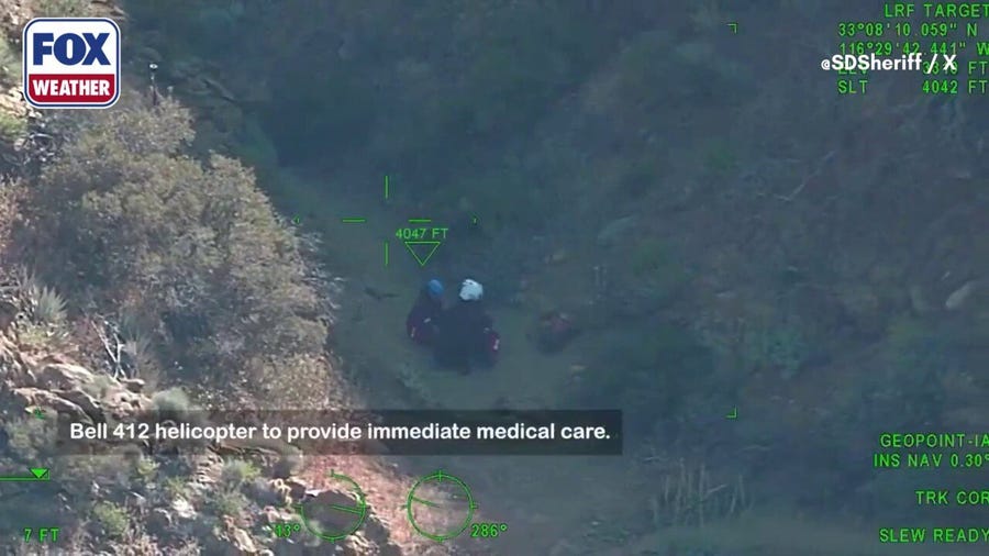 Injured California hiker rescued on steep trail