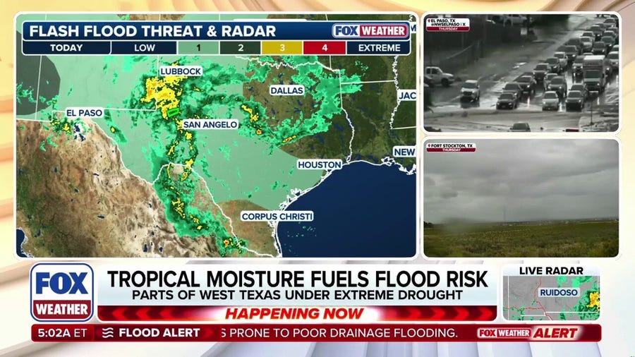 Tropical moisture fueling Texas flood threat ahead of Halloween