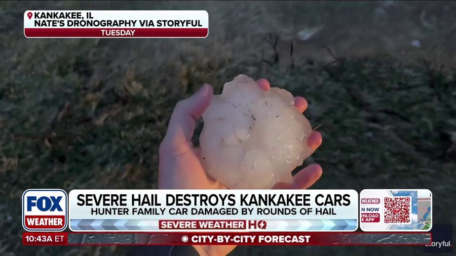 Illinois resident recalls historic hail that damaged cars, home