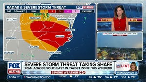 Severe storm threat shifting east, bringing damaging winds to Mid-Atlantic
