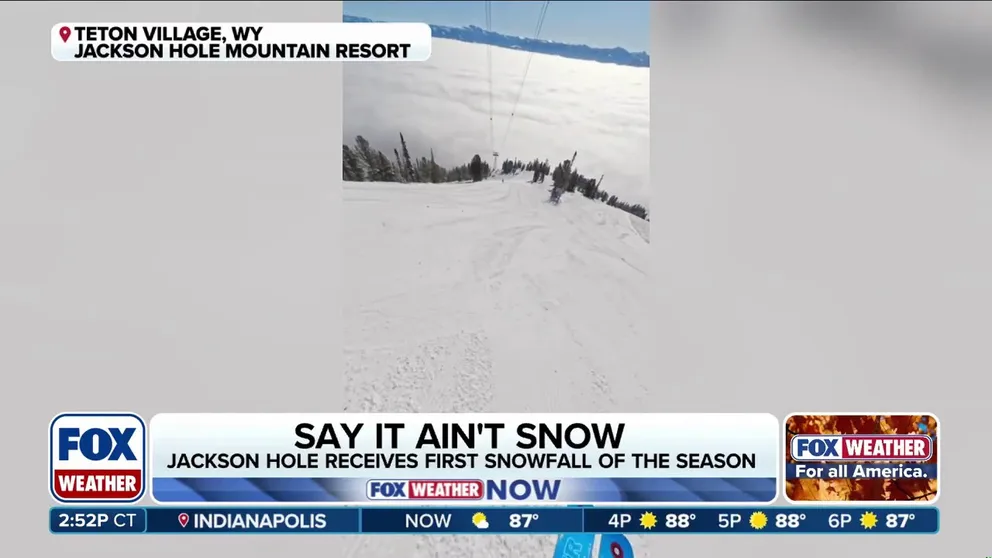 Ned Wonson, vice president of marketing for Jackson Hole Mountain Resort, joins FOX Weather to talk about the ski resort's first snow dusting of the season.
