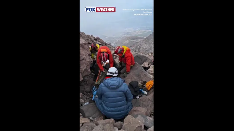 Watch: Injured hiker rescued from glacier on Mount Shasta in Northern California