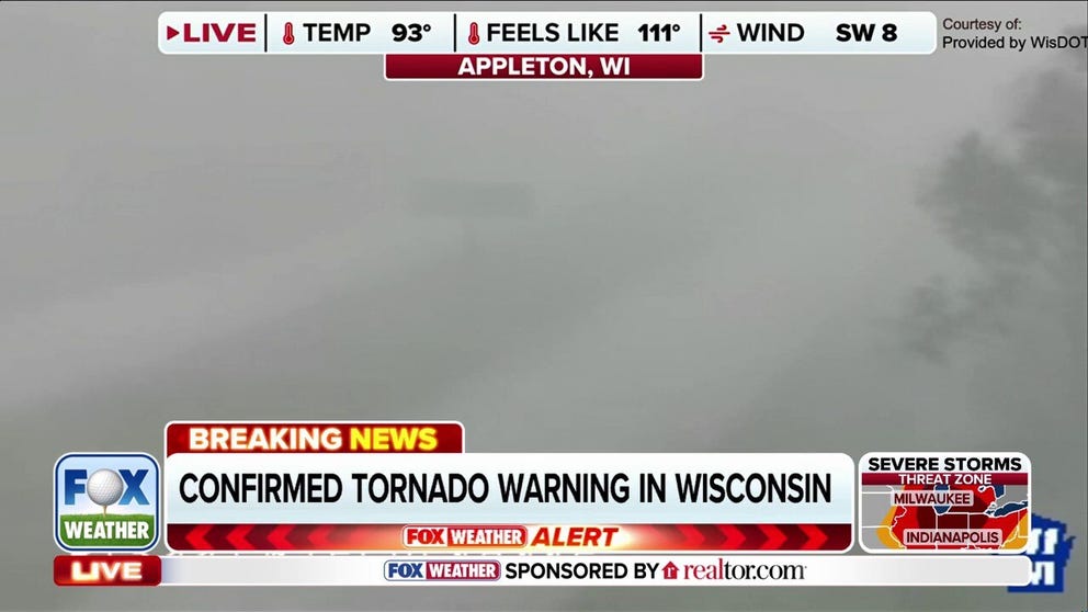 Watch as a large and dangerous confirmed tornado rips through the Appleton, Wisconsin, area with reports of large hail. Stick with FOX Weather for the latest updates as severe storms move through the region: