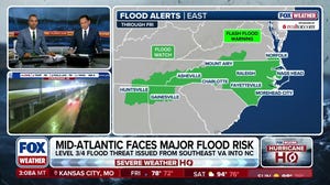 Flood threats escalate across Carolinas as severe storms target Mid-Atlantic