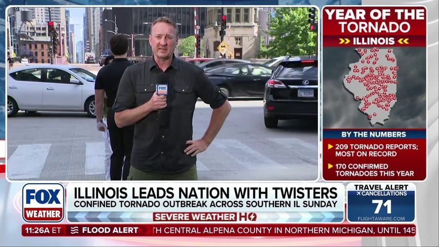 Illinois leads US with tornado totals topping 170