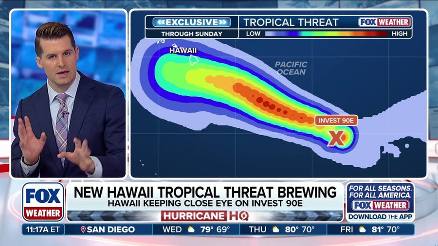 Hawaii back on alert as Invest 90E lines up behind Lala