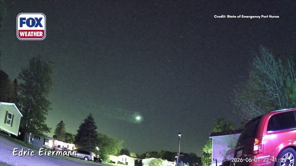 A stationary camera captured a meteor over Lakeport, Michigan, that blazed roughly 40 times brighter than Venus. Witness reports from across multiple Midwestern states poured in during the late evening of June 1, ushering in the new month with a spectacular celestial display.