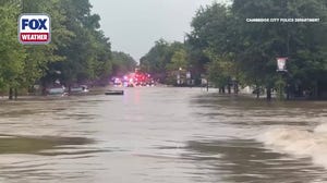 Dangerous flash flooding hits Cambridge City, Indiana