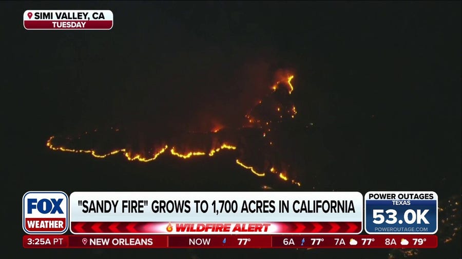 New wildfires spark in Southern California, as Sandy Fire spreads outside Los Angeles