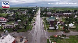 Watch: Drone video shows damage caused by extreme windstorm in Highmore, South Dakota