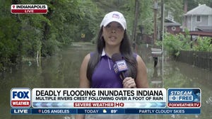 Floodwaters remain critically high following historic flooding in Indiana