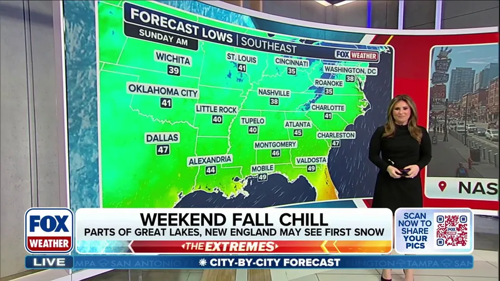 After days of late-summer heat, a powerful cold front is impacting much of the central and eastern U.S. Some areas will see temperatures plummet by more than 40 degrees. By the weekend, much of the country, from Texas to New England, could experience its coldest air since spring.
