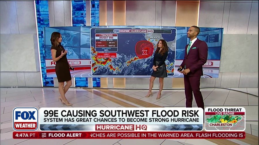 Pacific basin hot with tropical activity as Invest 99E could cause Southwest flood risk