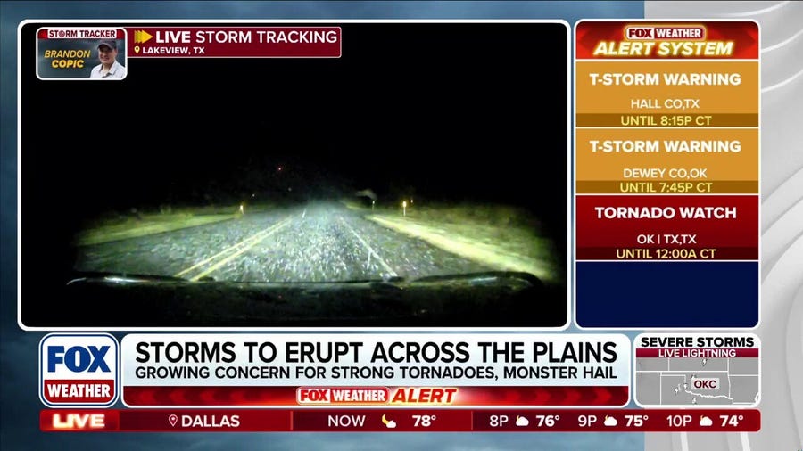 Storms begin to erupt in the Plains