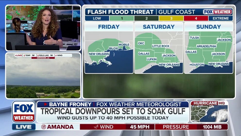 TROPICAL SOAKER: Forecasters are monitoring potential tropical development along the Gulf Coast, as rain and strong wind gusts could hit the region late next week. #America #Rain #Wind #Severewx #FOXWeather