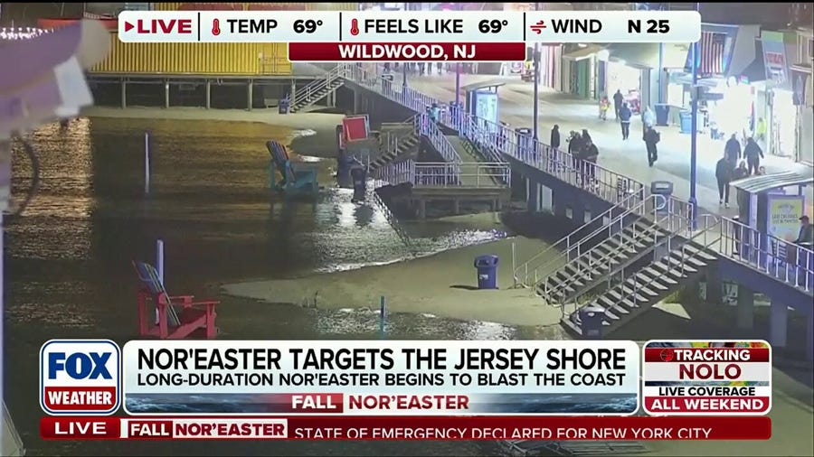 Long-lasting nor'easter targets the Jersey Shore
