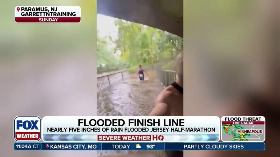 New Jersey half-marathon runners bombarded with nearly 5 inches of rain