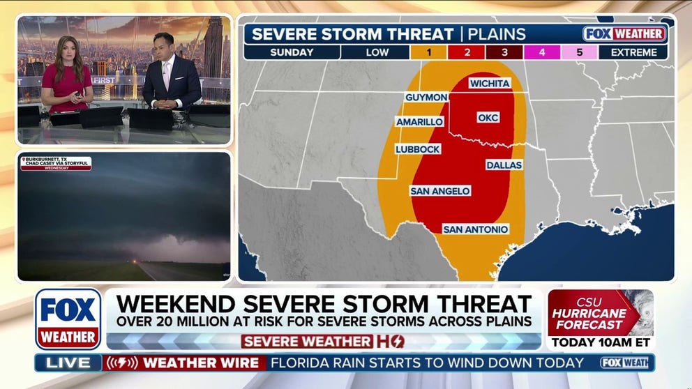 Severe storms threaten millions across Texas, Plains with multi-day ...