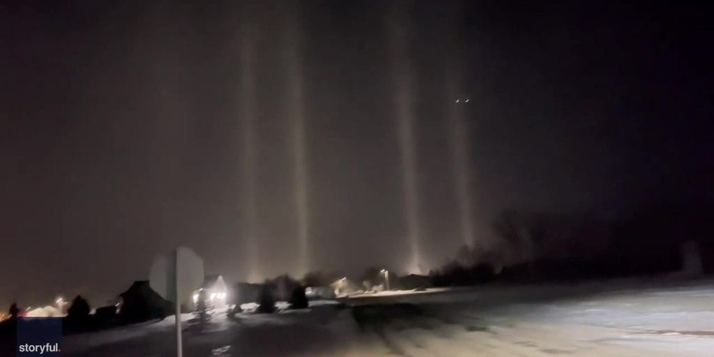 Light Pillars shine in Minnesota Latest Weather Clips FOX Weather