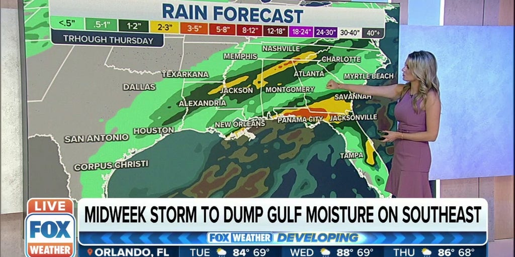 Heavy rain moving into Southeast could aid Florida firefight | Fox Weather