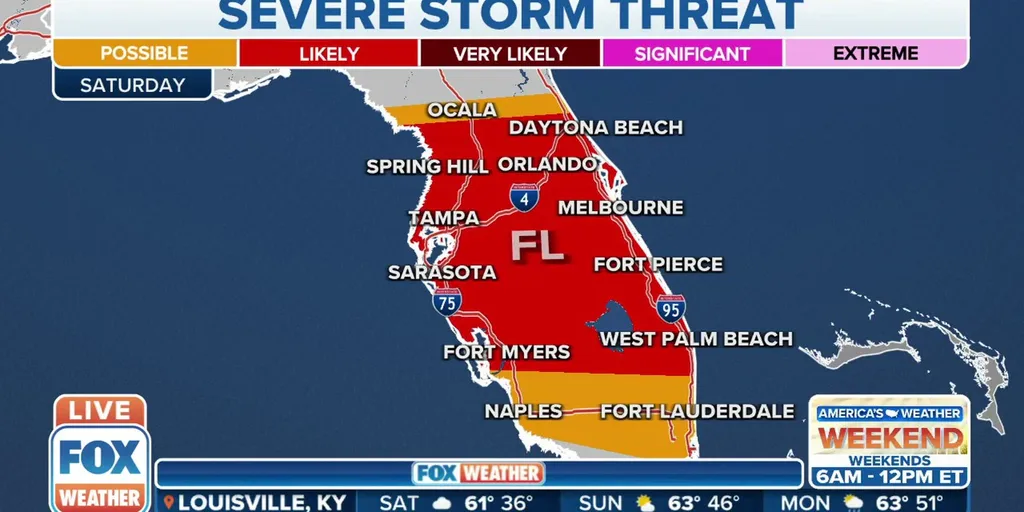 Severe storm threat for Florida on Saturday | Latest Weather Clips ...