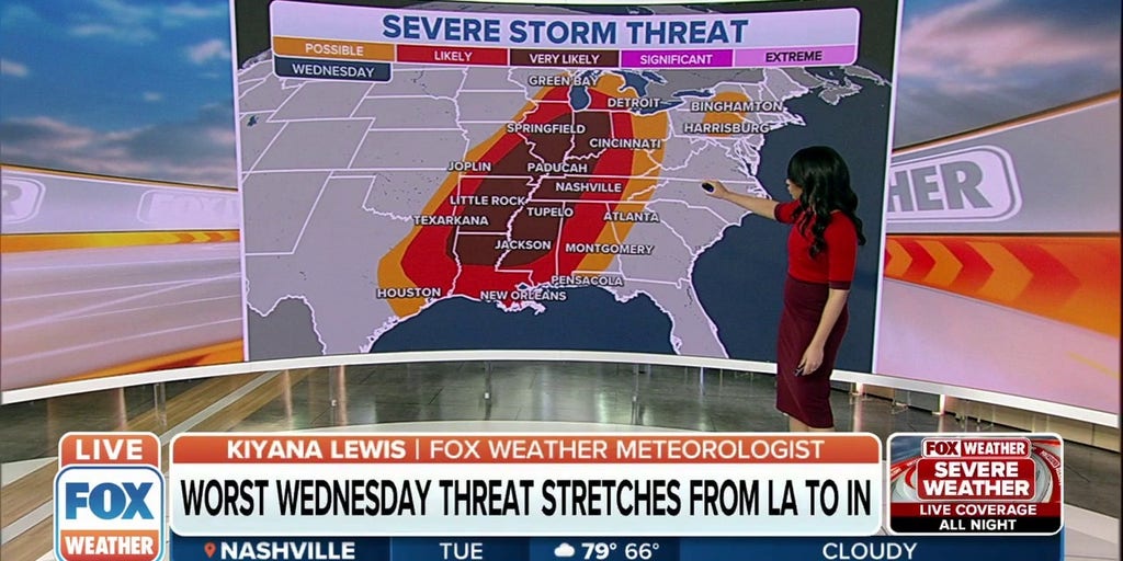 Severe Storm Threat Moves To The East On Wednesday | Latest Weather ...