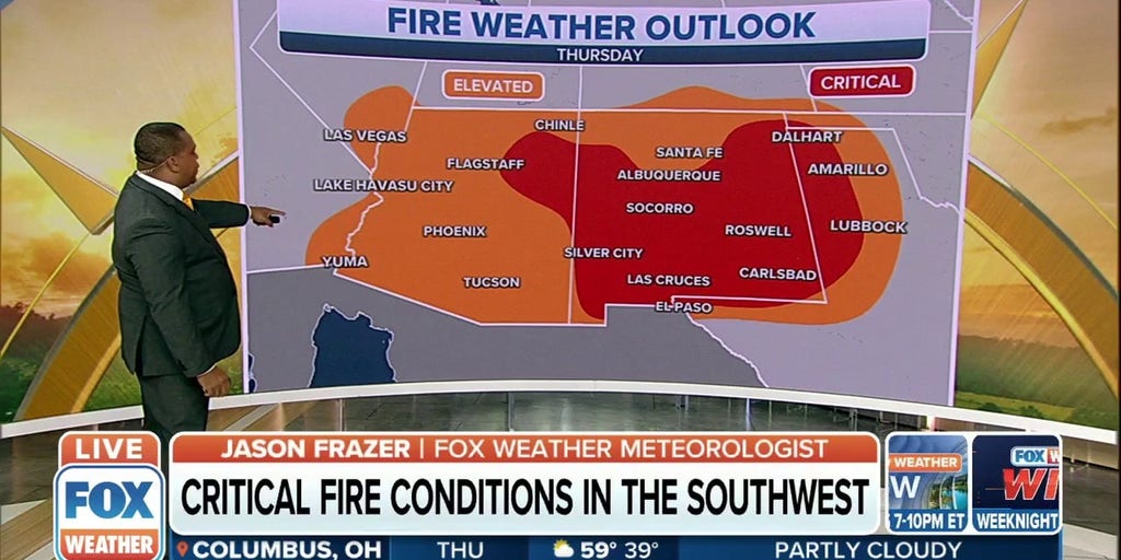 Critical fire conditions continue as fires rage across Southwest ...