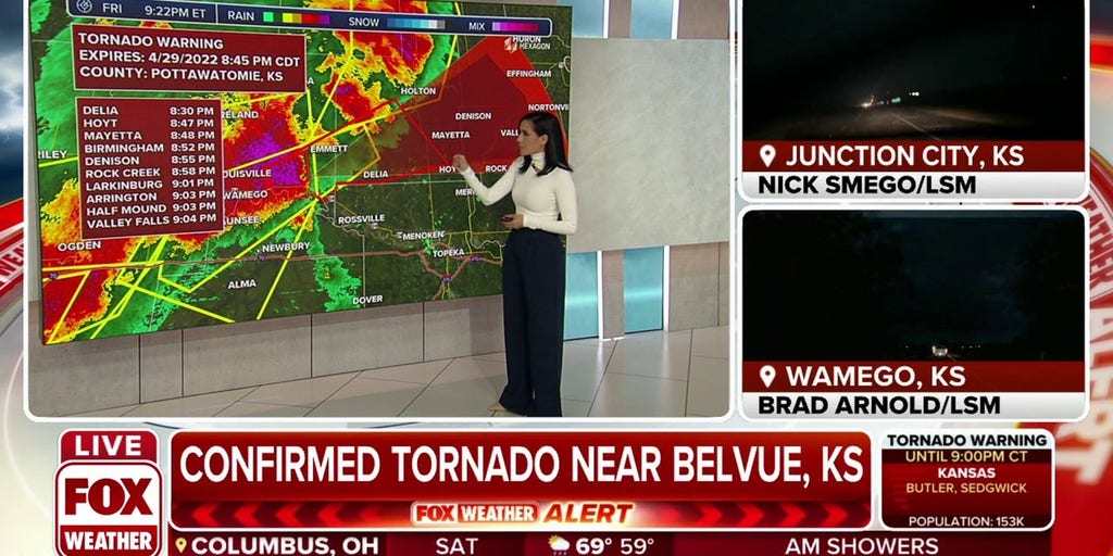 Confirmed Tornado near Belvue, Kansas Latest Weather Clips FOX Weather