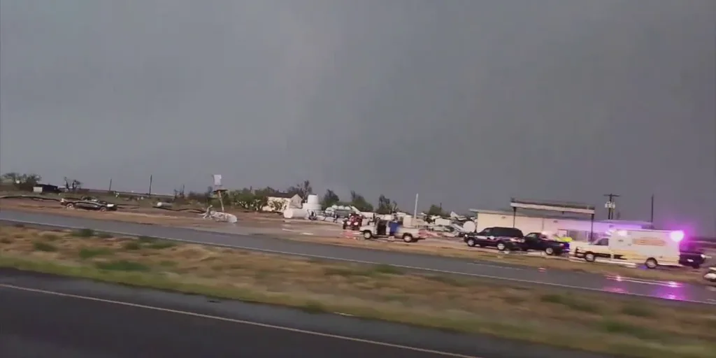 Tornado sweeps through Hermleigh, TX, leaving damage in its wake