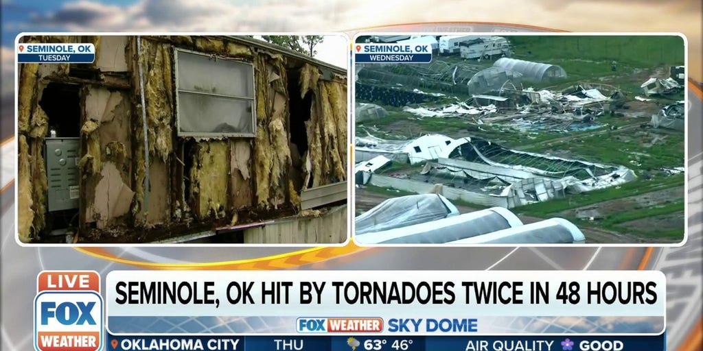 Seminole, Oklahoma, hit by two tornadoes within last 48 hours Latest Weather Clips FOX Weather