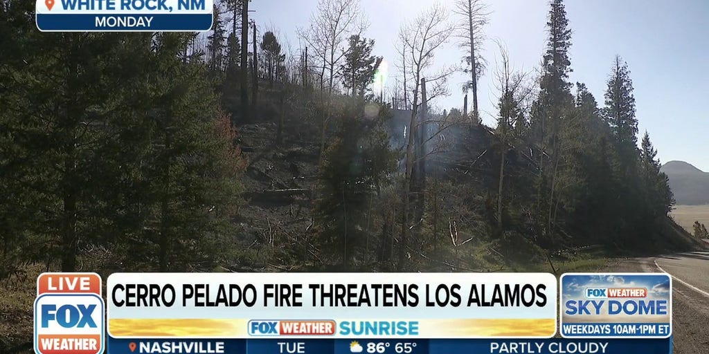 Cerro Pelado Fire in New Mexico threatening Los Alamos laboratory as it