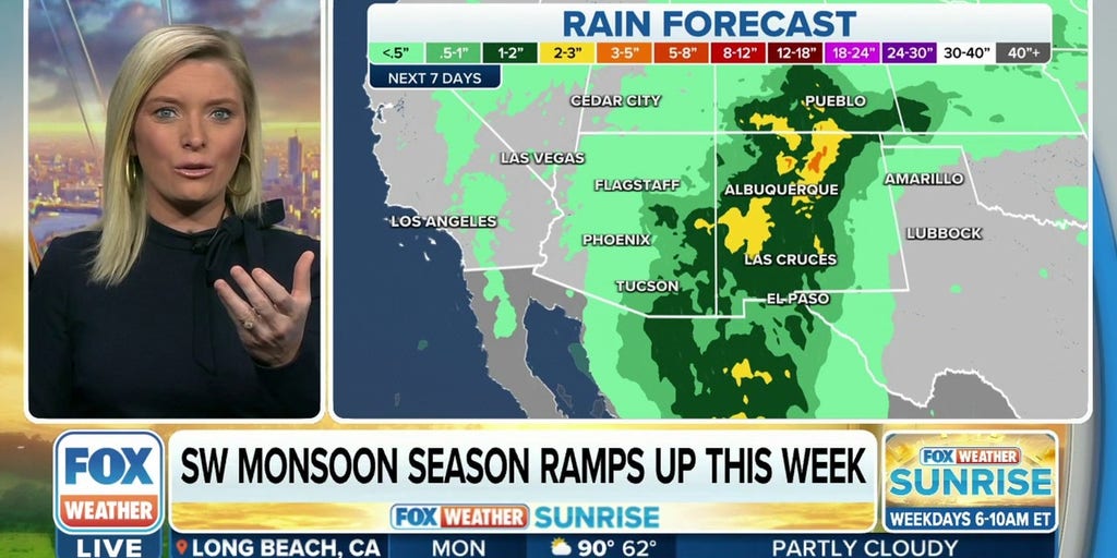 Monsoon Thunderstorms To Pose Flood Threat In Southwest Through Midweek ...