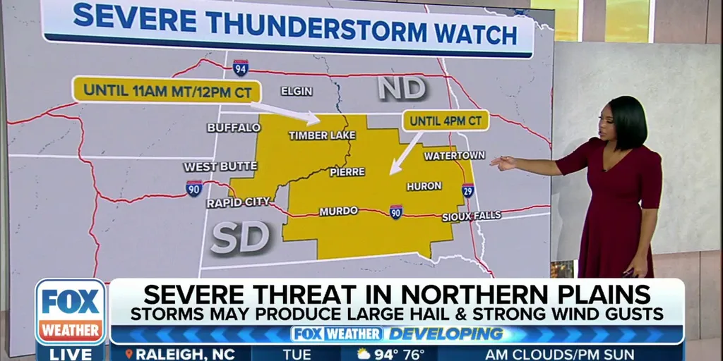 Severe Thunderstorm Watch issued for parts of South Dakota Latest