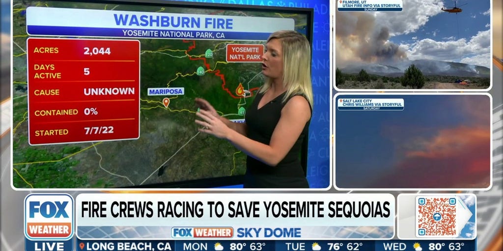 Washburn Fire in Yosemite National Park grows to over 2,000 acres