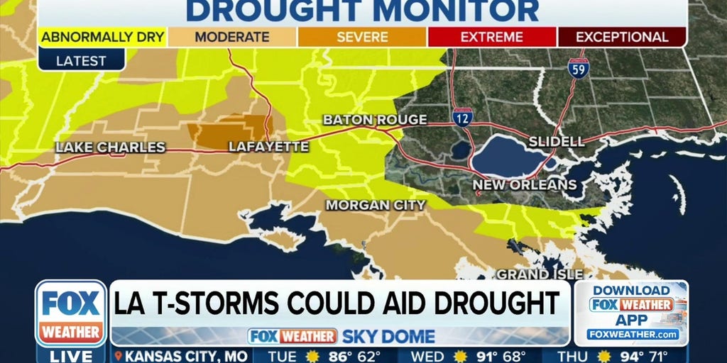 Tropical moisture could aid the drought in Louisiana Latest Weather
